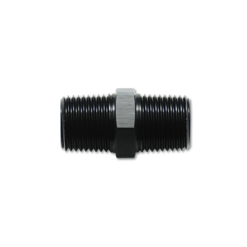 Vibrant 1/8in NPT x 1/8in NPT Straight Union Pipe Adapter Fitting – Aluminum