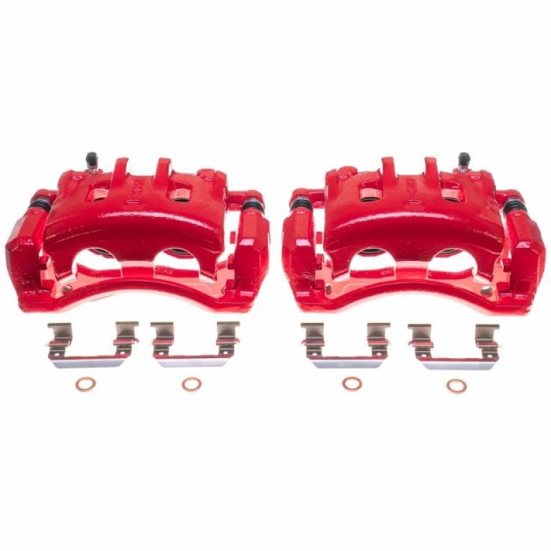 Power Stop 07-09 Hyundai Santa Fe Front Red Calipers – Pair