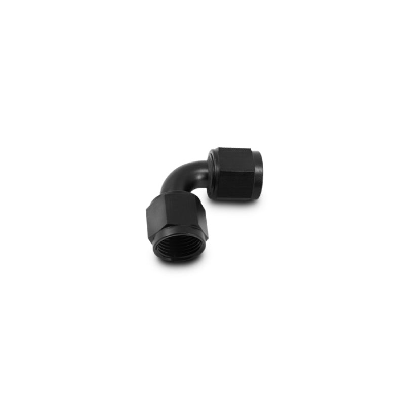 Vibrant -16AN Female 90 Degree Union Adapter (AN to AN) – Anodized Black Only