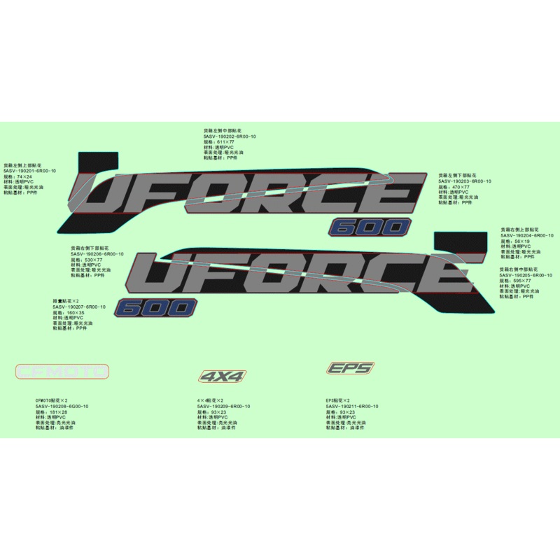 4X4 Decal by CF Moto