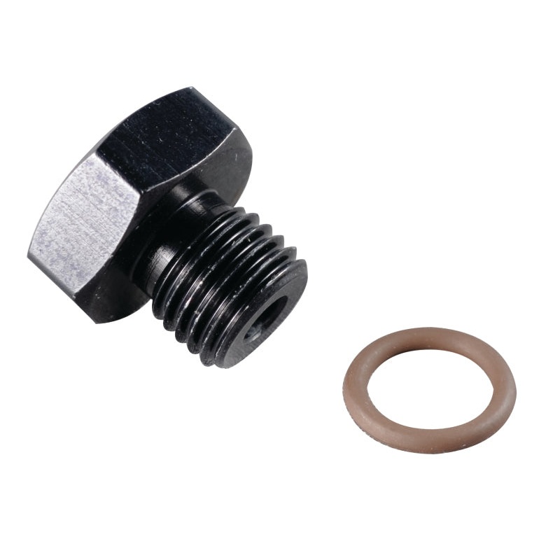 Fragola -16AN Port Plug 1 5/16-12 – Black