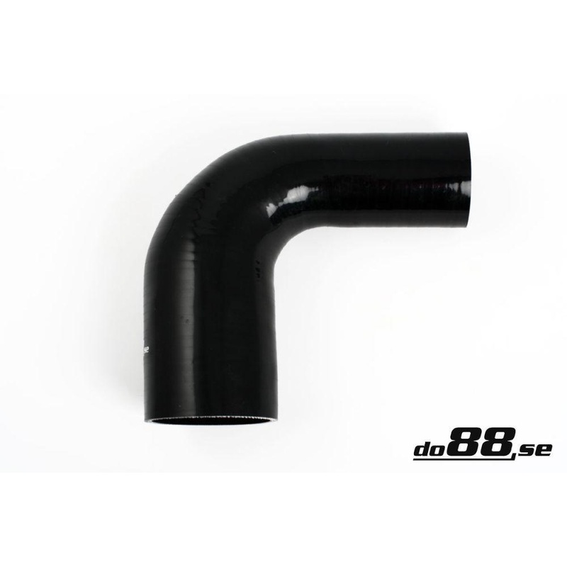 Silicone Hose Black 90 degree 2,375 – 3,125” (60 – 80mm)