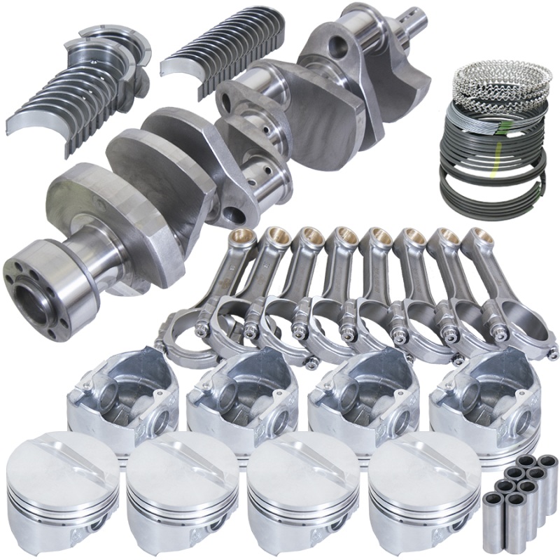 Eagle Chevy 350 1Pc 3.750in Crank 5.700in I-Beam Rods 4.040in Pistons 168 Tooth FP Balanced Assembly