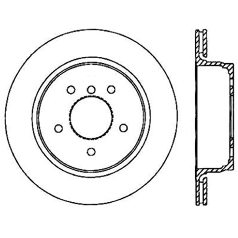 StopTech 04-07 BMW 525 Series / 08-10 528 Series / 04-07 530 Series Drilled Right Rear Rotor