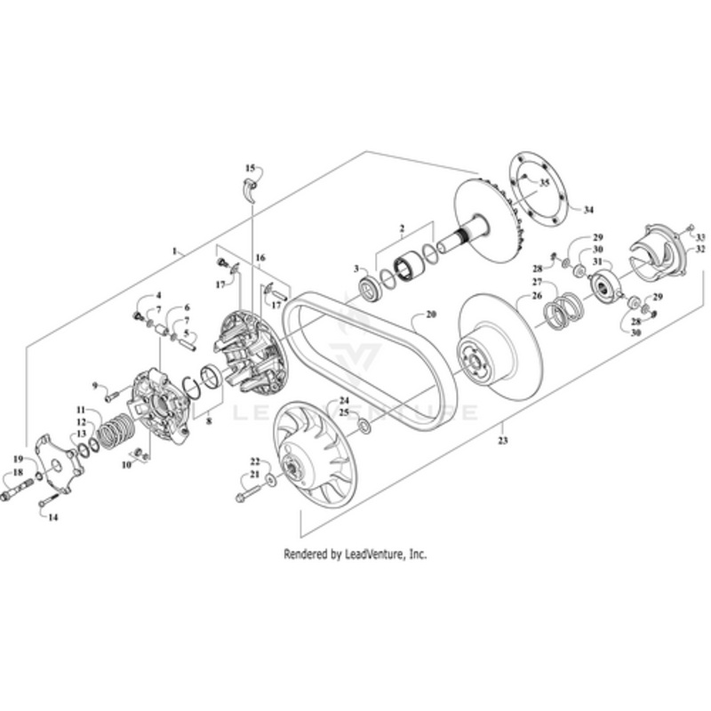 Clutch Driven – Assembly (Inc. 24 26 28-31 33) by Arctic Cat