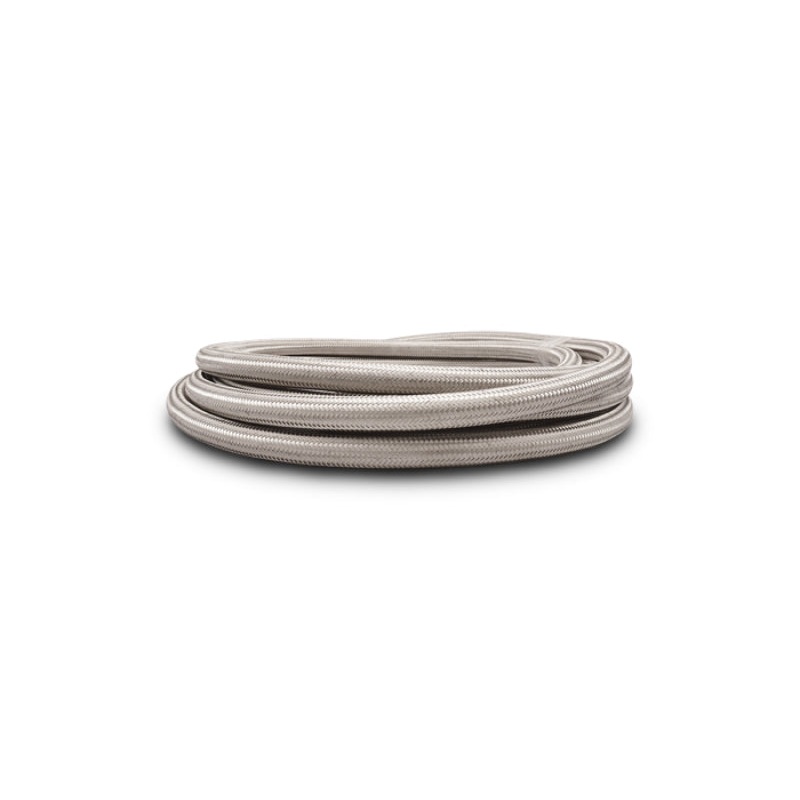 Vibrant SS Braided Flex Hose with PTFE Liner -6 AN 0.32in ID (20 foot roll)
