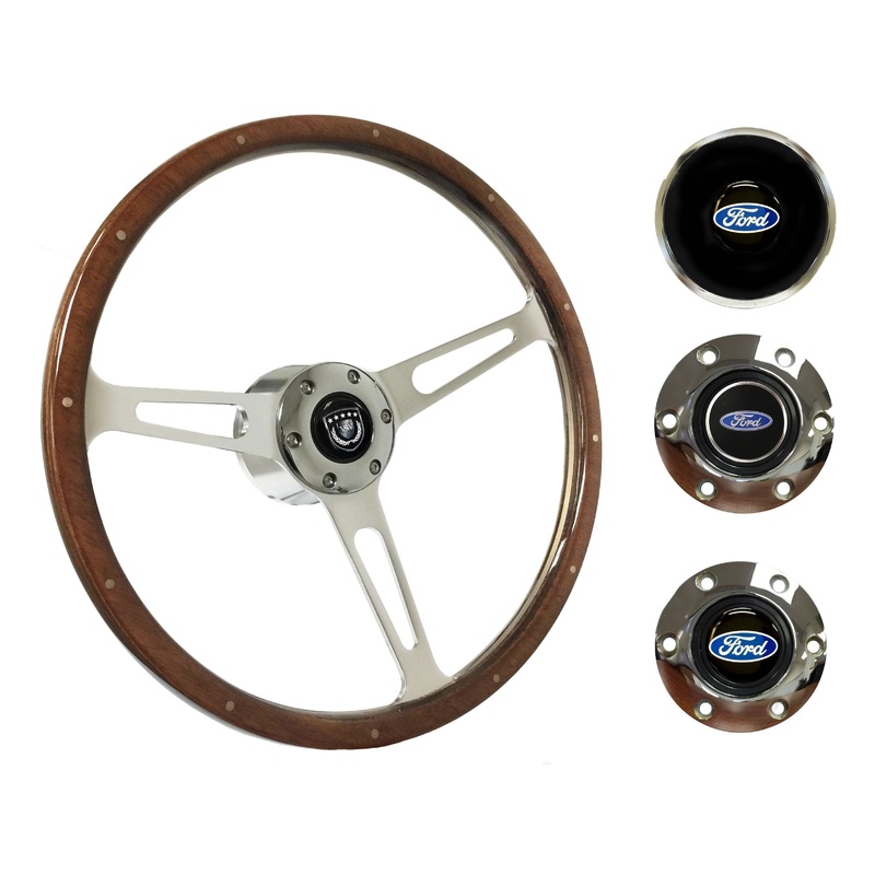 1965-68, 70-77 Ford Truck Steering Wheel Kit | Deluxe Walnut Wood | ST3553