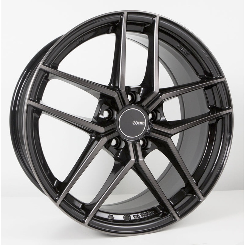 19×9.5 Enkei TY5, 5×114.3 35mm Offset 72.6mm Bore Pearl Black Wheel