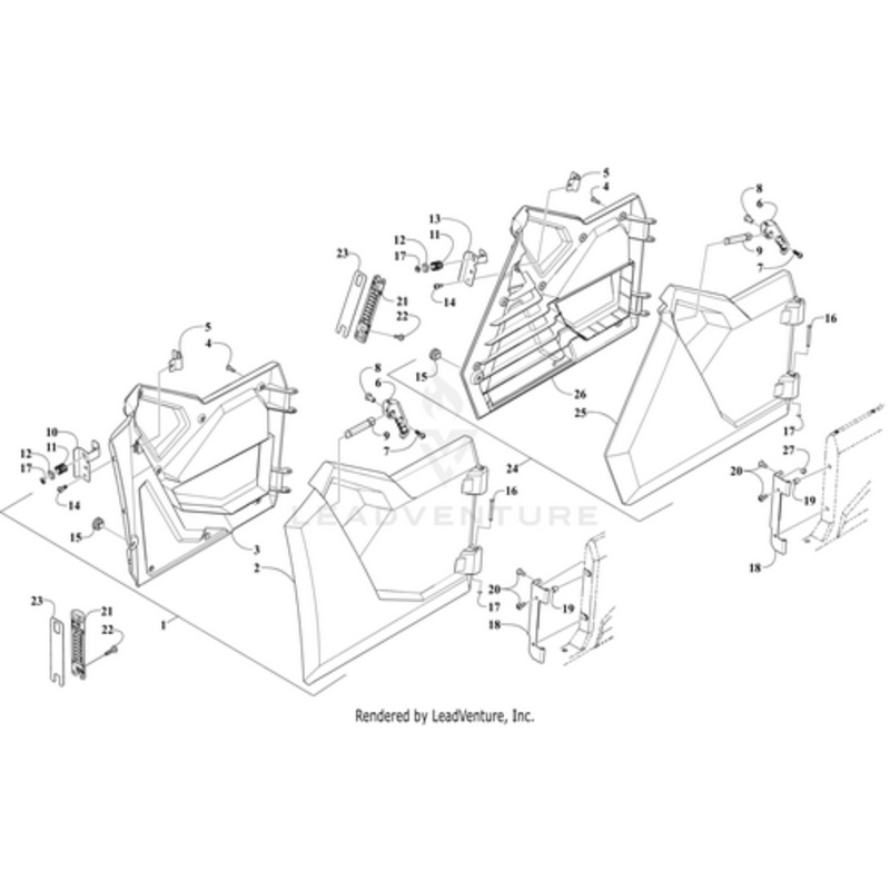 Door Bracket – Rear – Right by Arctic Cat