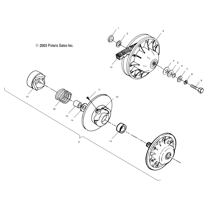 Washer-1.39X2.50X.030,Ptfe by Polaris