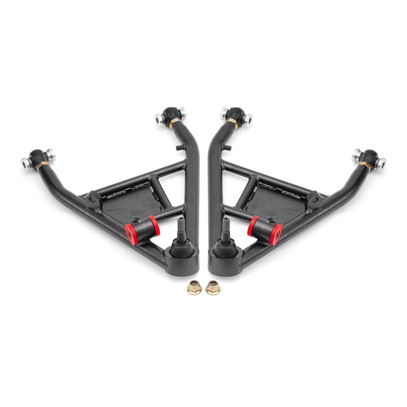 BMR 14-19 Chevrolet Corvette C7 Rear Lower Control Arms For 15in Conversion Kit – Black Hammertone