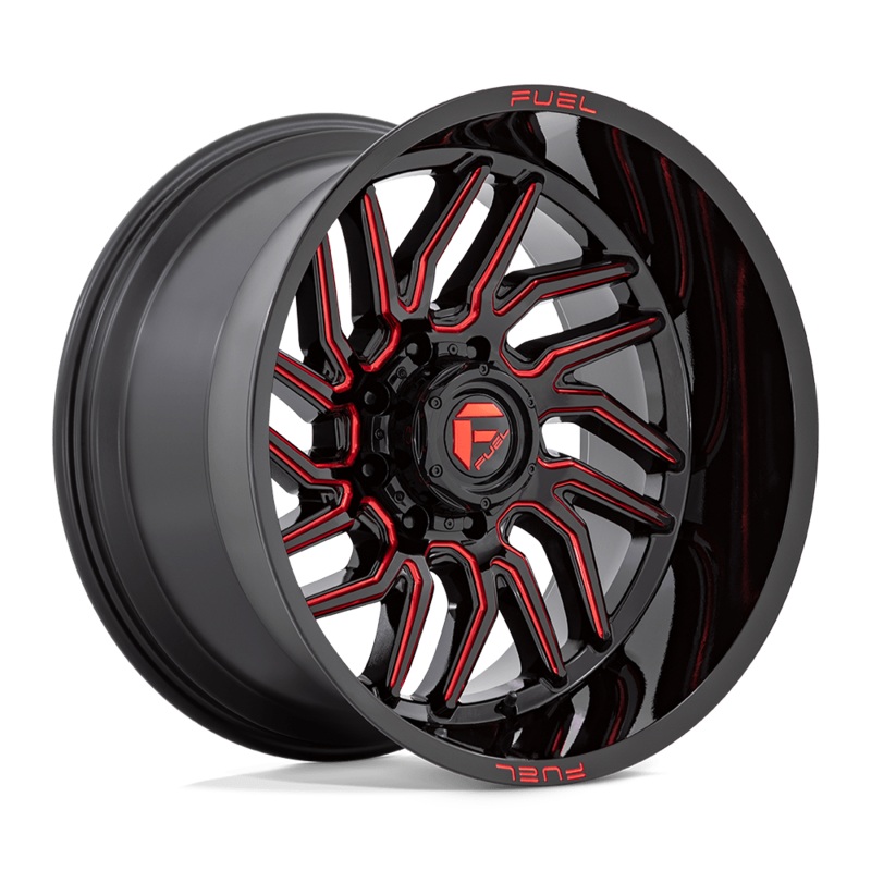 Fuel Wheels D808 Hurricane 22″ 6×135 Gloss Black Milled Red Tint