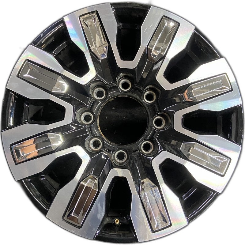 20″ SIERRA 2500 PICKUP 24 20×8.5 8 spoke raised spoke machined with black pockets chrome inserts opt Q7F Original OEM Wheel Rim