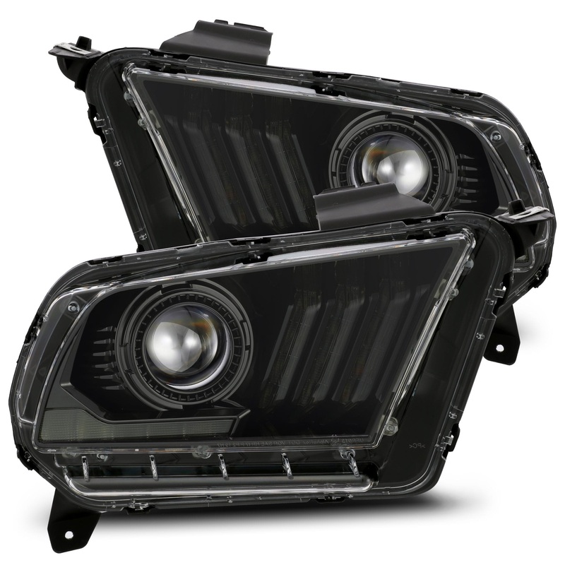 AlphaRex LUXX-Series LED Projector Headlights Alpha-Black | 2010-2012 Ford Mustang – Halogen Only(880118)