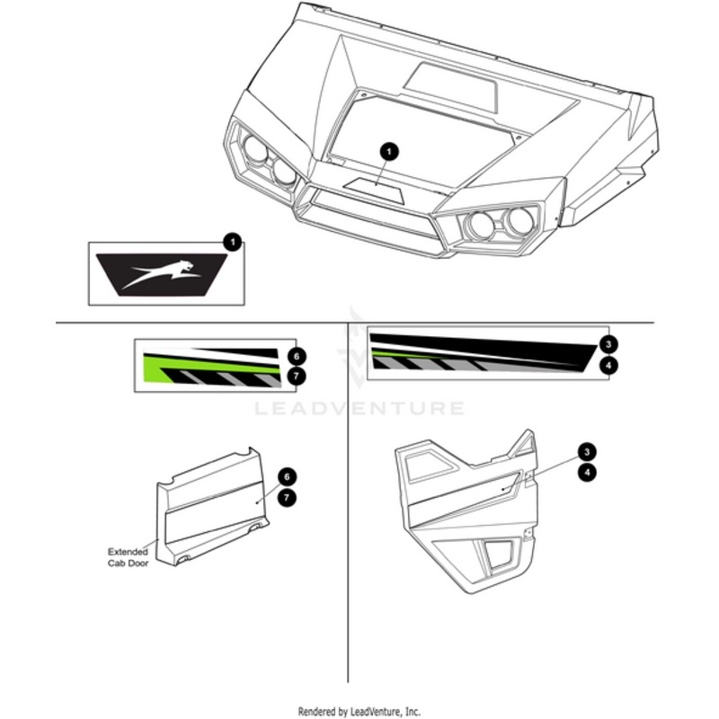 Arctic Cat Fascia Decal by Arctic Cat
