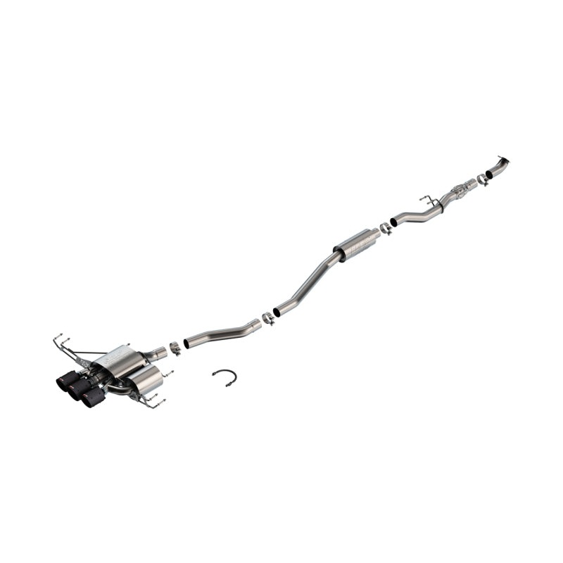 Borla ATAK Cat-Back Exhaust w/ 4.0″ Black Anodized Carbon Fiber Tips – 2023+ Honda Civic Type R (FL5)