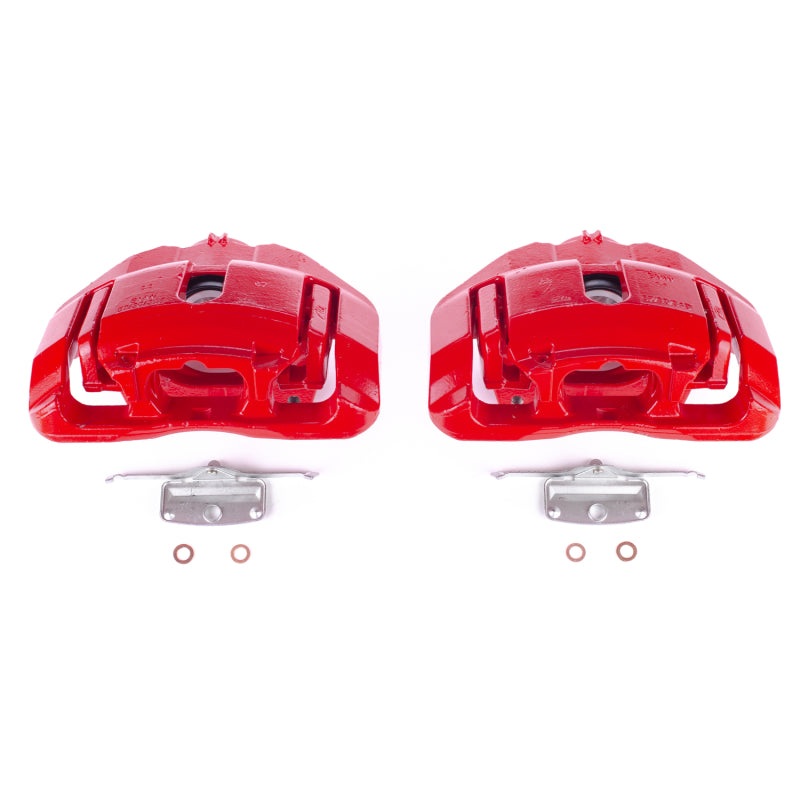 PowerStop Power Stop 10-15 BMW 550i GT Front Red Calipers w/Brackets – Pair