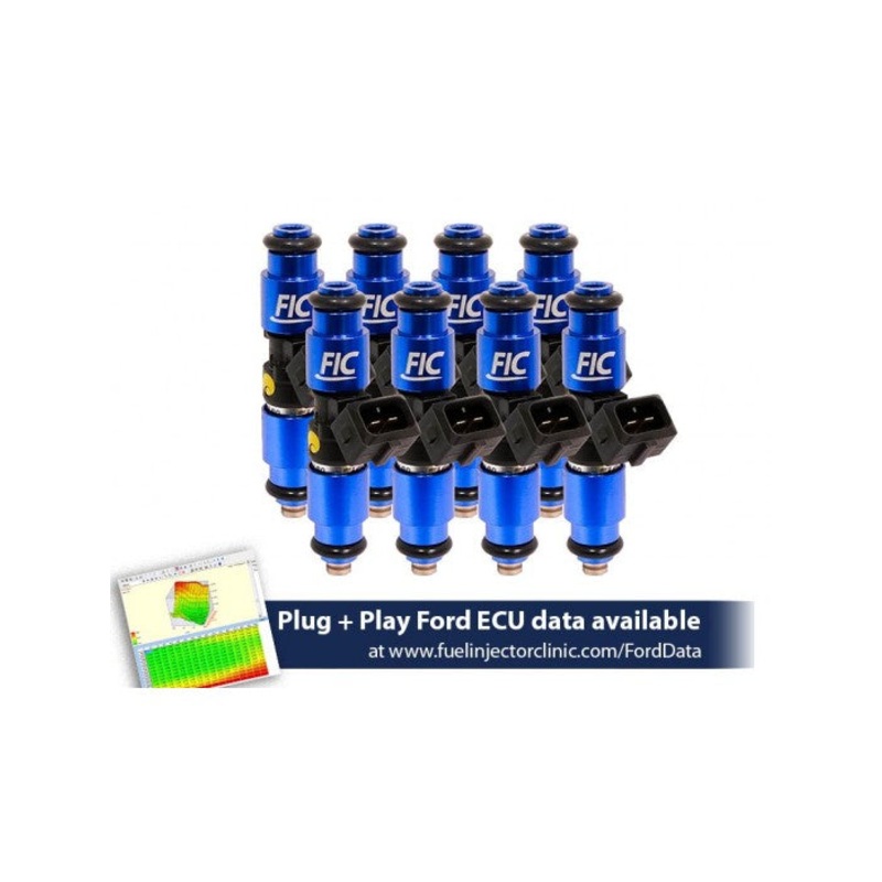 Fuel Injector Clinic (FIC) 1200cc Injector Set for Mustang GT (2005-2016 )/GT350 (2015-2016)/ Boss 302 (2012-2013)/Cobra (1999-2004) (High-Z)