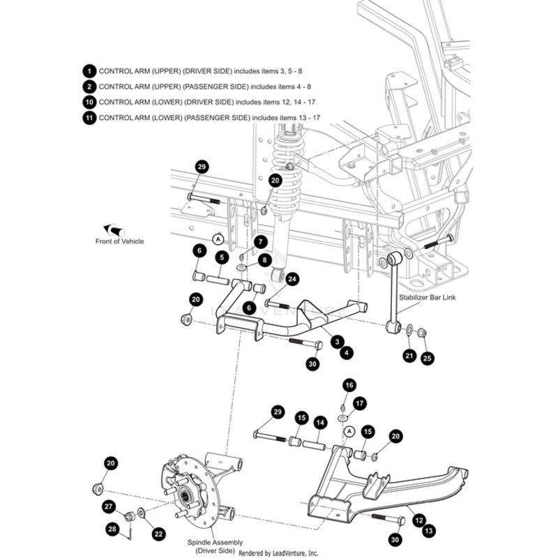 A-Arm – Rear Lower Left Powder Coat by Arctic Cat