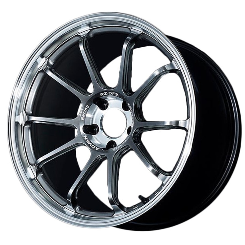 Advan RZ-DF2 Wheel – 19×9.5 +29 | 5×114.3 | Diamond Cut & Hyper Platinum Black