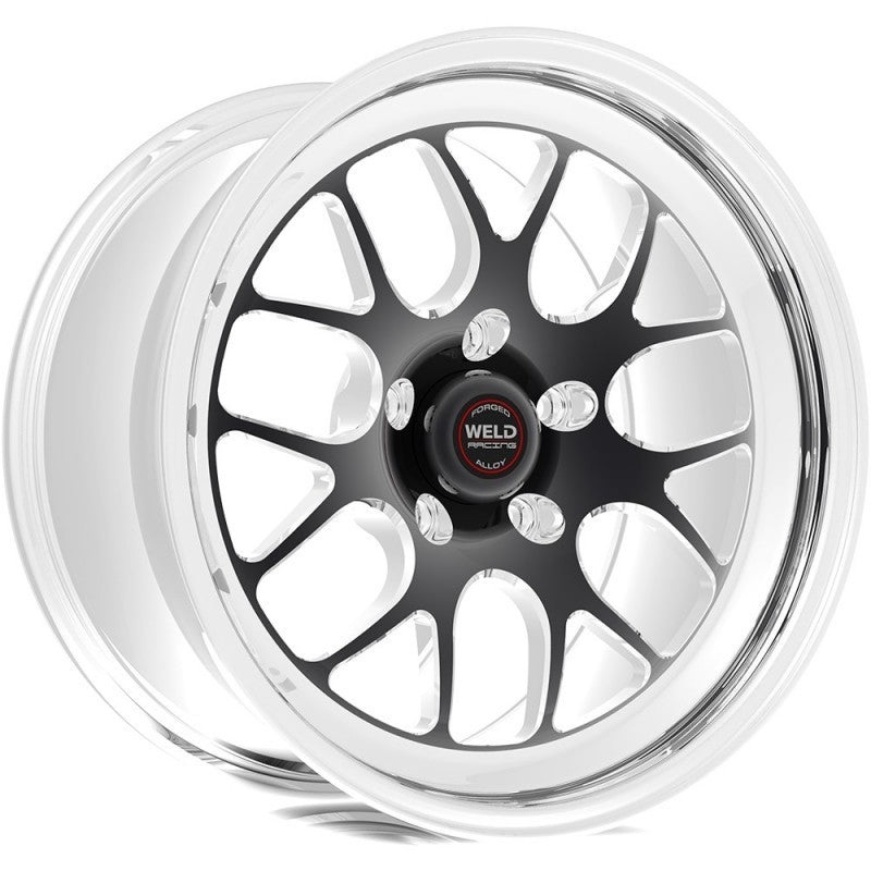 Weld S77 18×12 / 5×4.75 BP / 8.6in. BS Black Wheel (High Pad) – Non-Beadlock