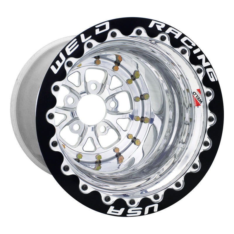 Weld V-Series 15×10 Polished 5×4.5 3in BS Black SBL MT