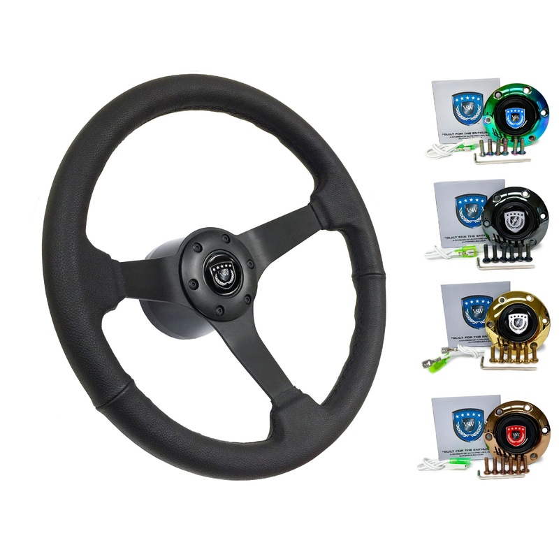 1997-99 Audi A6 Steering Wheel Kit | Black Leather | ST3160BLK
