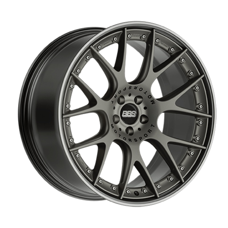 BBS CH-RII 22″ 5×112 Satin Platinum Center Black Lip
