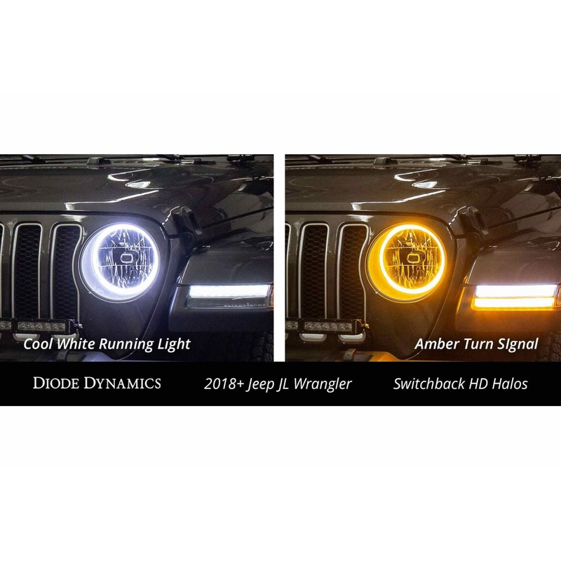 Diode Dynamics DD HD LED Halos: Set – 160mm / White-Amber Switchback (DD2069)