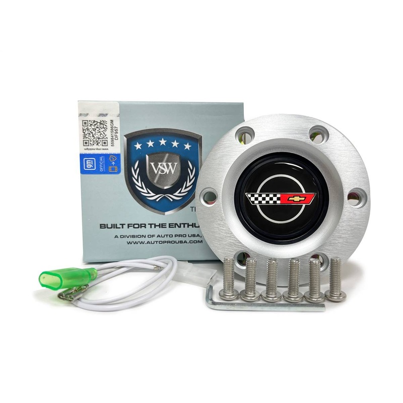 VSW S6 | C4 Corvette Emblem Emblem | Brushed Horn Button | STE1042BRU