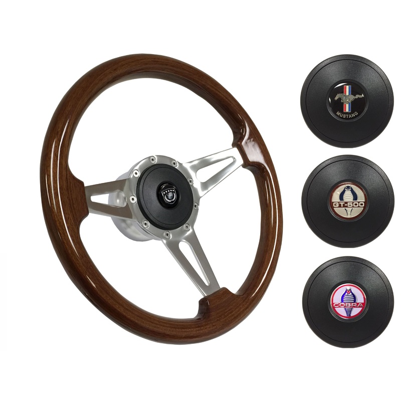 1964.5 Ford Mustang Steering Wheel Kit | Mahogany Wood