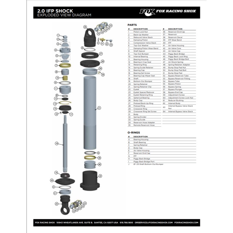 Fox Replacement Shock Sleeve – 5/8in OD x 1.500in L TLG 12mm Bolt