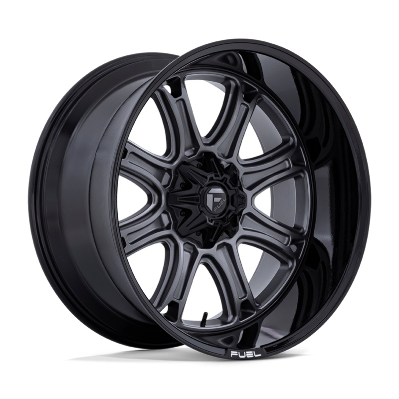 Fuel Wheels Darkstar 22″ 8×180 Matte Gunmetal With Black Lip