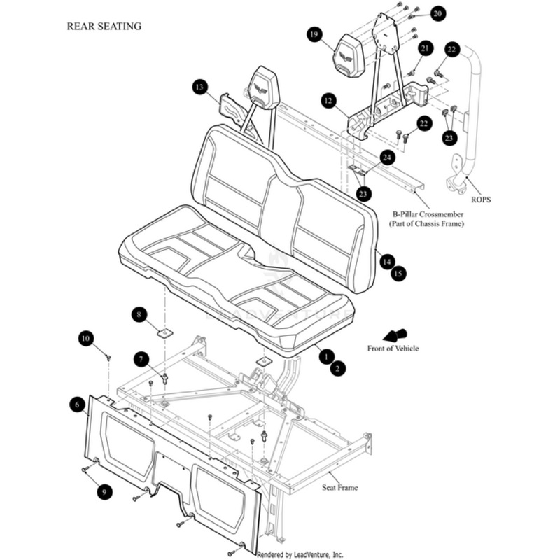 Seat Back Stitched Platinum by Arctic Cat