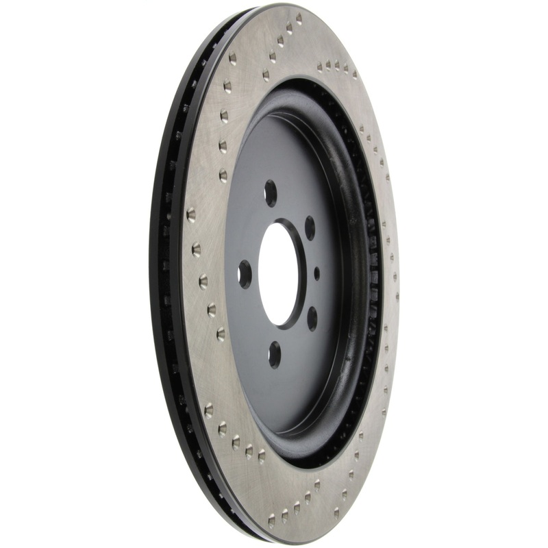 StopTech Premium High Carbon 13-14 Ford Mustang/Shelby GT500 Left Rear Disc Drilled Brake Rotor