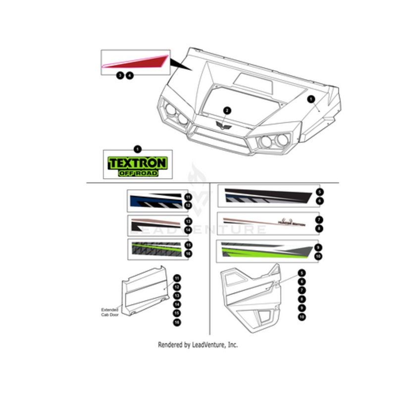 Storage Panel Decal Left (For Stampede) by Arctic Cat