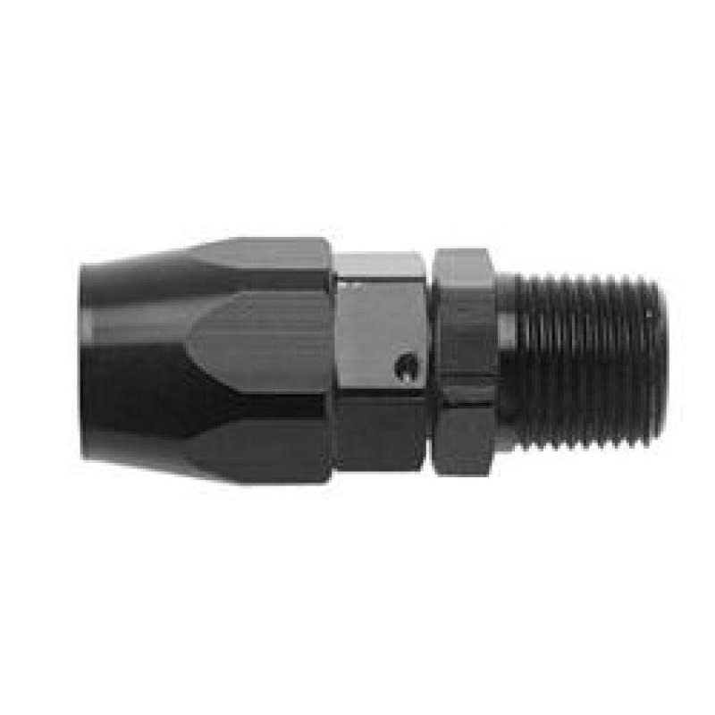 Fragola -10AN Straight Hose End x 1/2 NPT – Black