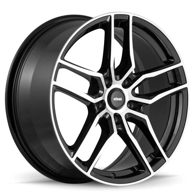 Konig Intention 18×8 5×108 ET45 Gloss Black / Machine Face