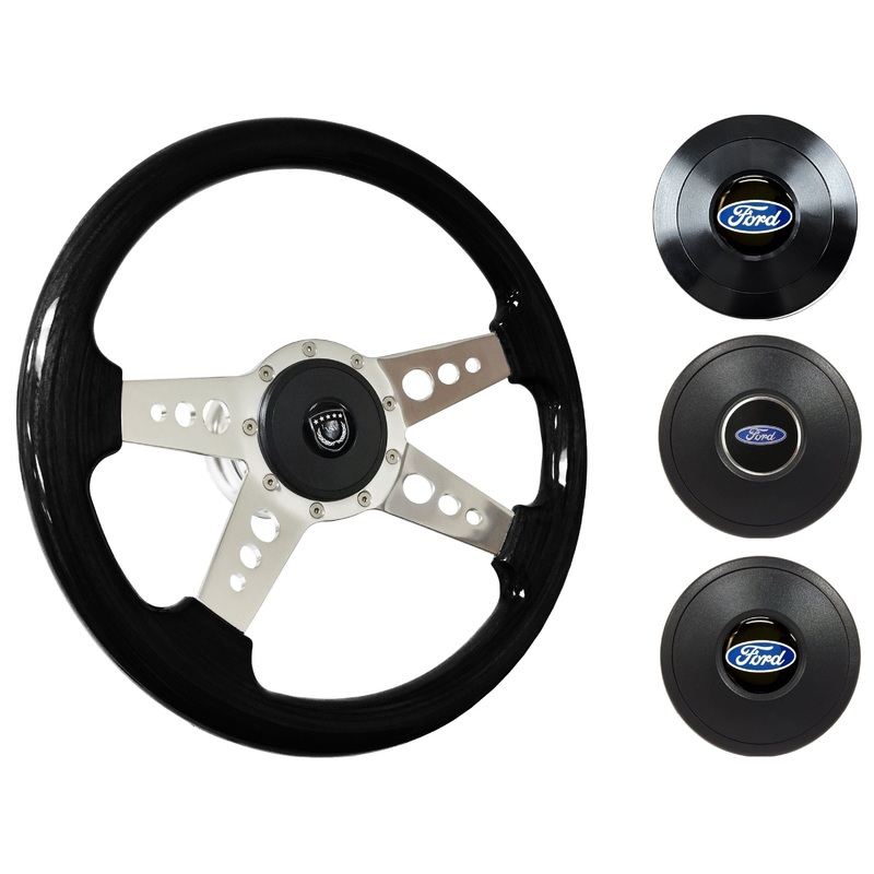1959-62Ford Galaxie Steering Wheel Kit | Black Ash Wood | ST3081