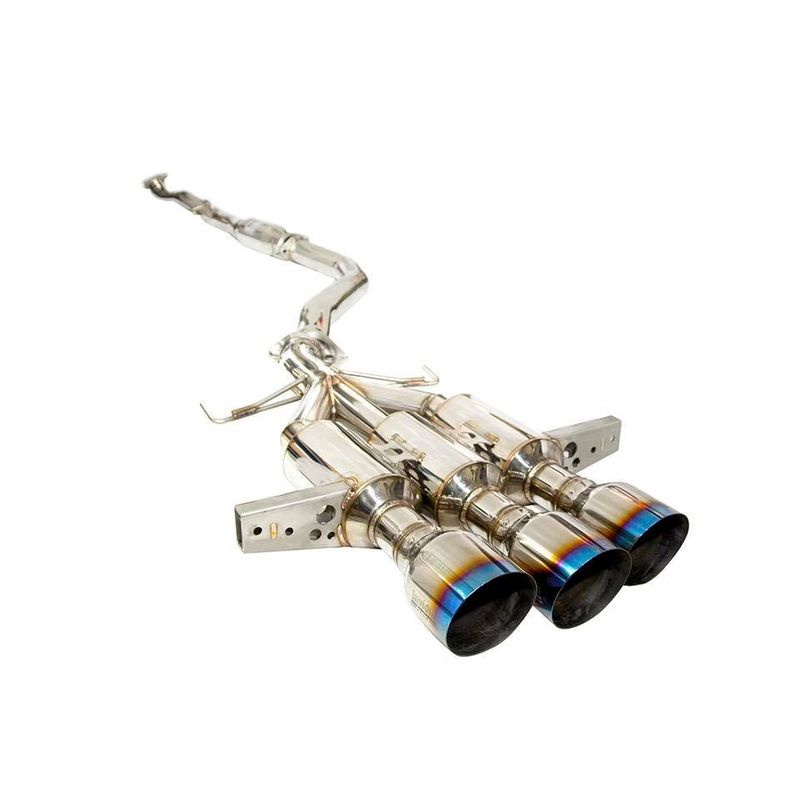 Invidia Gemini R400 Triple Tip Cat-Back Exhaust 2017-2020 Honda Civic Type R FK8 (Titanium Burnt Tip) Front Pipe Included (76mm)