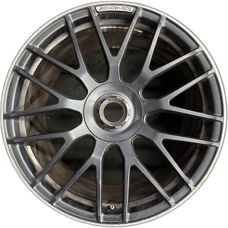 19″ MERCEDES C-CLASS 17 205 Type Cv C63 19×10.5 18 spoke 9 Y spokes black with machined outer lip Original OEM Wheel Rim