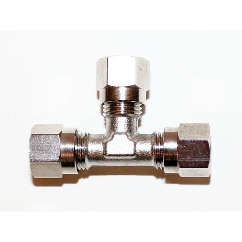 6mm Metric Three Way Compression Fitting with 3 Caps