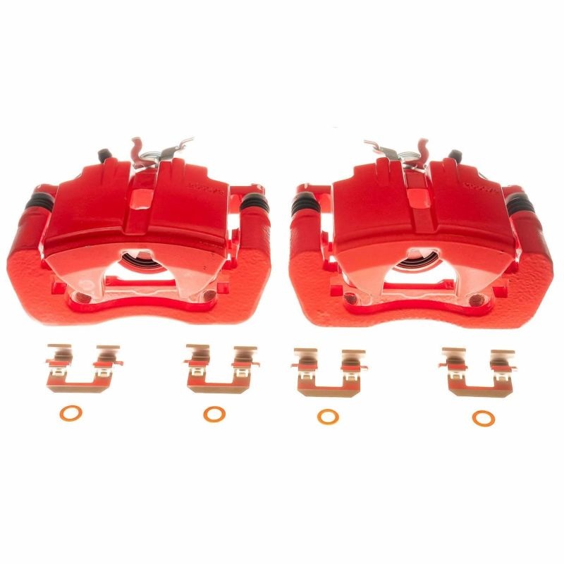 Power Stop 15-19 Ford Mustang Rear Red Calipers – Pair