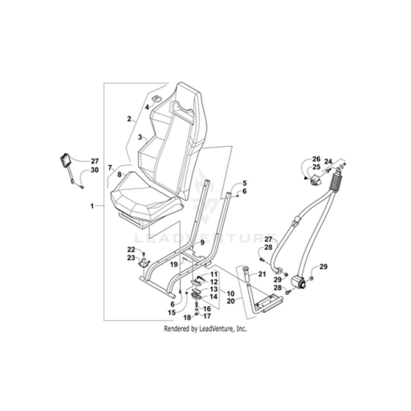 Seat Base Cover – Black/Green by Arctic Cat