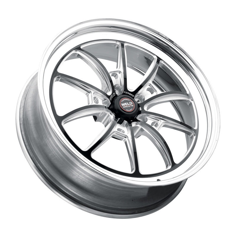 Weld S80 18×5 / 5×115 BP / 1.6in BS Black Wheel (High Pad) – Non-Beadlock