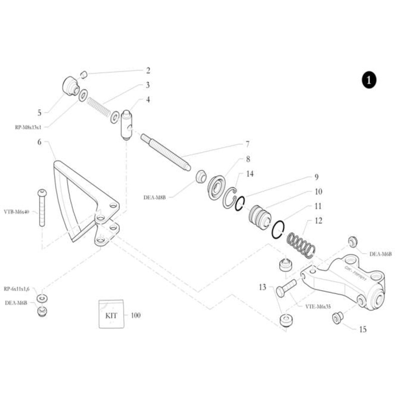 14. AAI-22 Birel Retainer Clip