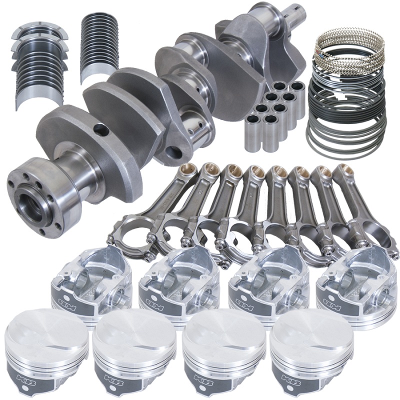Eagle Chevy 454 1Pc 4.250in Crank 6.385in I-Beam Rods 17cc Dome 4.350in Pistons Rotating Assembly