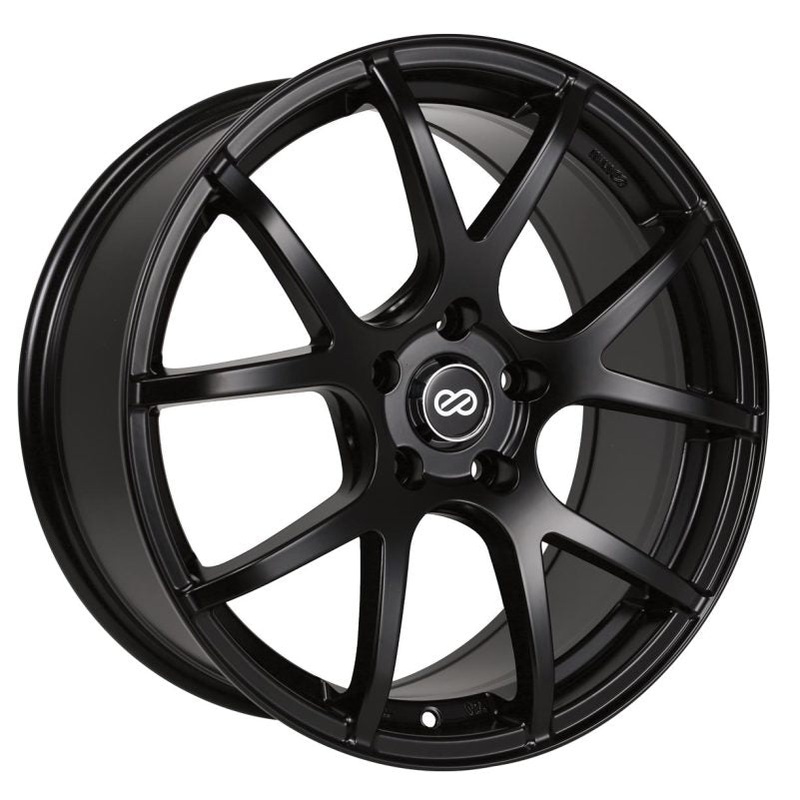 Enkei M52 18×8 45mm Offset 5×112 Bolt Pattern 72.6mm Bore Dia Matte Black Wheel