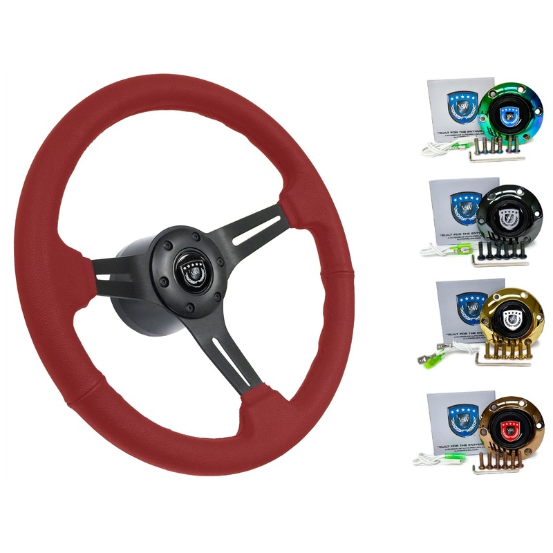 1985-88 BMW 5 Series Steering Wheel Kit | Red Leather | ST3060RED