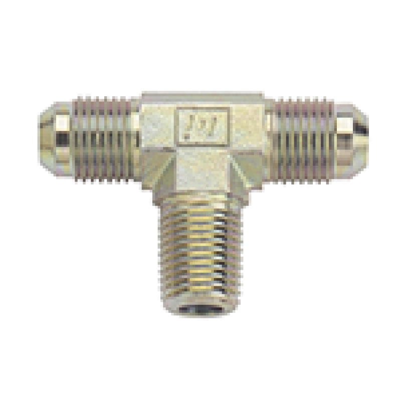 Fragola -6AN Tee 1/4 NPT On Side – Steel